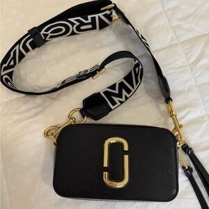 Marc Jacobs Black and Gold Crossbody Bag